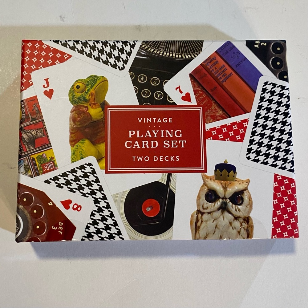 Galison Vintage playing cards new/sealed 2 decks,Phatdogvintage brand, very cute